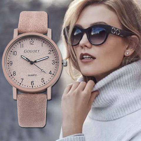 Leather Band Women Watches - Movingpieces